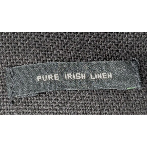 TALBOTS Black Dress Size 10 "Pure Irish Linen" Sheath Minimalist VTG - Picture 10 of 11